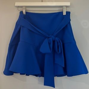 Zara blue bow skirt